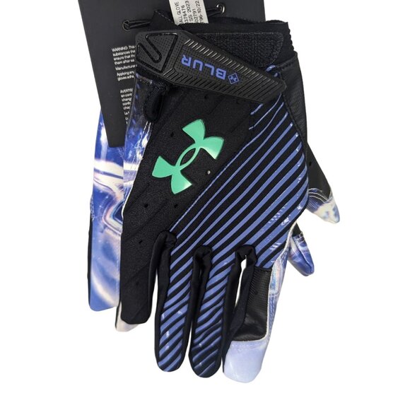 Under Armour Mens‎ UA BLUR Football Glove Skill Players Gluegrip Gloves sz L - Picture 3 of 12